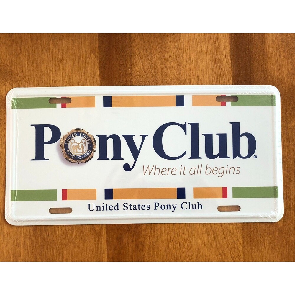 Pony Club USPC Metal Novelty License Plate 12"x6" NEW Horse Riding Equestrian